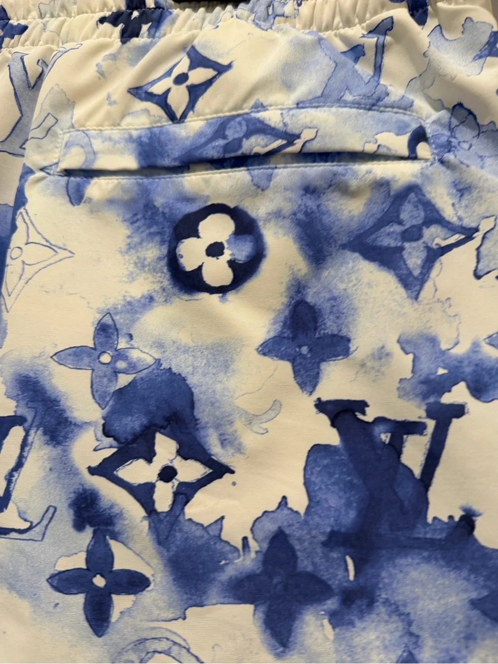 Louis Vuitton White and Blue Monogram Bathing Suit